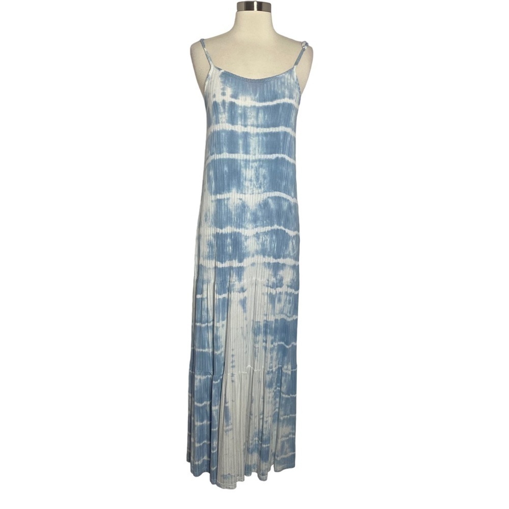 Anthropologie OPT blue tie dye maxi dress S